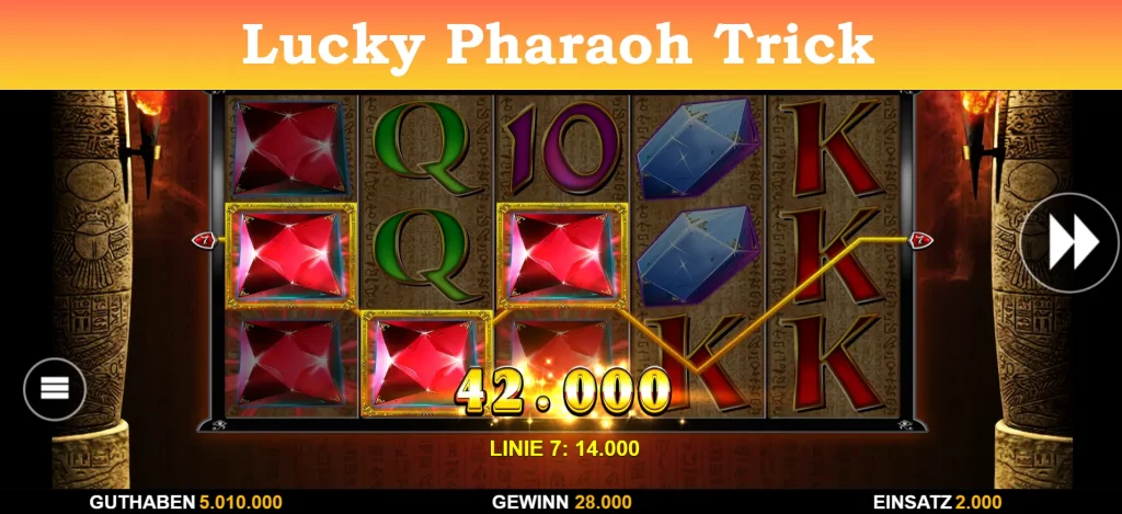 lucky pharaoh trick