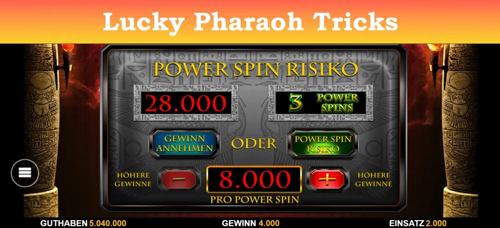 lucky pharaoh tricks